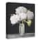White Hydrangeas In A Vase 16" x 20" Canvas Wall Art